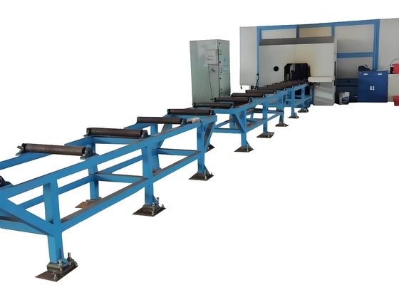 2 KW Servo motor de perforación de inyección CNC H-Beam Perforación de corte y tapping línea de la máquina 500 × 500mm Tamaño
