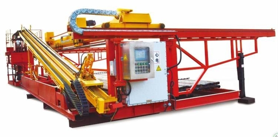 Máquina de elevación automática de oleoductos, de apilamiento y descarga para el mantenimiento de pozos de petróleo