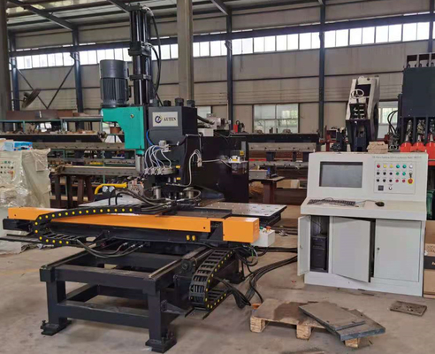 1200KN Servo alimentación fuerza de perforación máquina de perforación de agujeros de placa Cnc con 26 mm de diámetro de perforación máxima