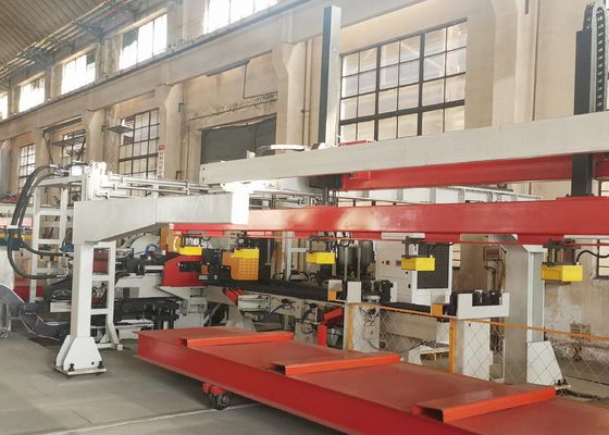 Línea de producción de punzonado CNC para viga longitudinal de automóvil de placa plana de 4000 - 8000 mm de longitud, fuerza nominal de 1200 KN