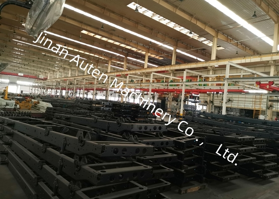 4-9mm espesor de la placa de la viga del camión línea de producción de punción CNC 4000-12000 mm longitud de la pieza de trabajo