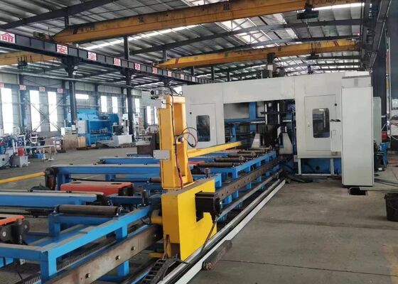 26mm Punching Diameter CNC Beam Drilling Marking Shearing Machine Line BT50 Drilling Spindle