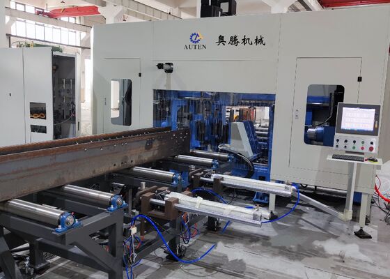Nueva línea de producción CNC para taladrado, corte y fresado de vigas de acero para estructuras de perfil H