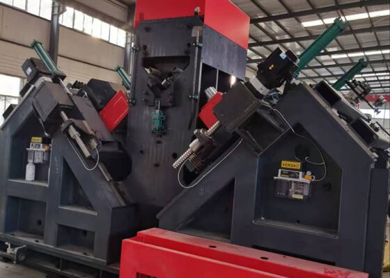 100×100×10~250×250×32mm Tamaño del ángulo Máquina de marcado de tabla de perforación de acero CNC 40mm Max Perforación