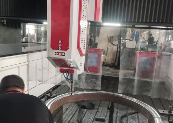 PHD4080 máquina de perforación CNC móvil de tipo pórtico, máquina de fresado de perforación CNC, intercambiador de calor de brida de placa de acero