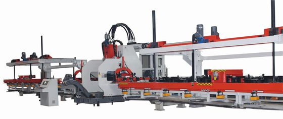 Máquina de punzonado hidráulica automática de 3 ejes para placas CNC de alta configuración, 60KW, para vigas longitudinales