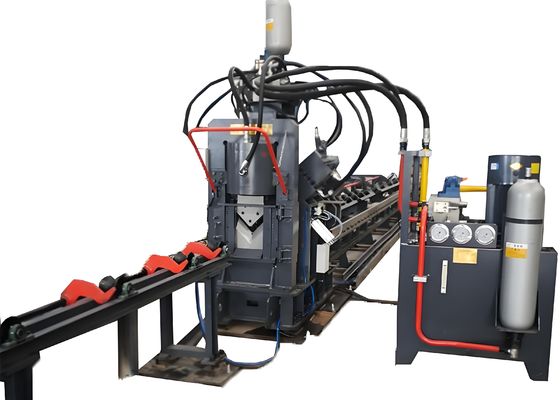 Máquina automática CNC hidráulica de punzonado, marcado y corte de alta velocidad con 3 ejes CNC, perforación angular y placa de conexión de acero para comunicaciones