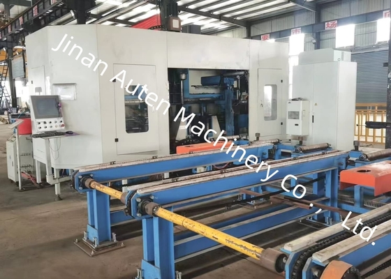 Máquina de taladrado, cizallado y roscado de vigas en I CNC de husillo principal de 3 piezas, motor de 11KW