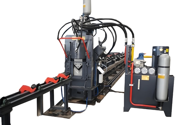 Máquina integrada de punción de acero de ángulo CNC totalmente automática para marcar y cortar alambre