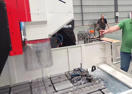 Línea de fresado y punzonado de placas de brida CNC para generación de energía eólica Modelo PHD1212