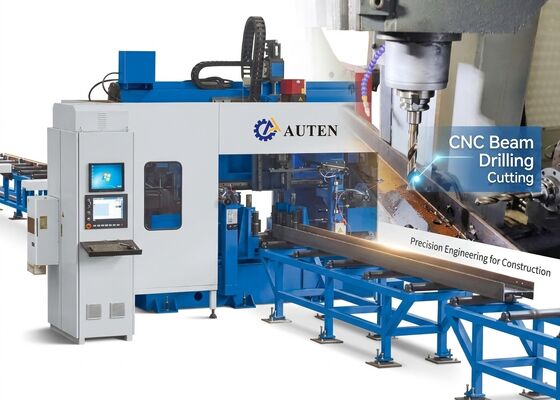 Total de 3 husillos de la máquina de perforación de vigas estructurales CNC Centro 11/15KW potencia del motor del husillo