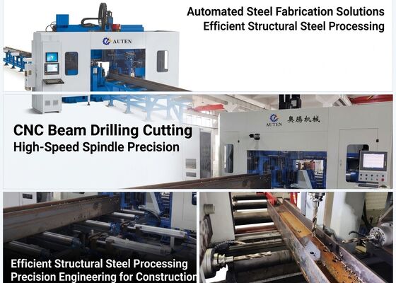Fabricación de puentes Usar máquina de taladro de perforación CNC de alta velocidad con función de cizallamiento