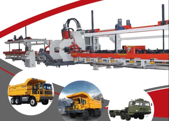 Los vehículos de construcción utilizaron la línea de procesamiento de chapa de perforación de viga de placa de camión ligero CNC