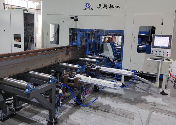 Equipado con 3 husillos Cnc H Beam Perforación máquina de serruchar para la industria de la estructura de acero