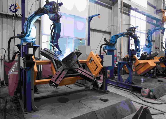 Máquina de perforación de ángulo CNC Posicionadores duales 5 Ejes Robot de pórtico para soldadura precisa de la torre de transmisión