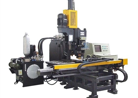 Máquina de perforar y marcar con tres estaciones de matriz para placas de acero